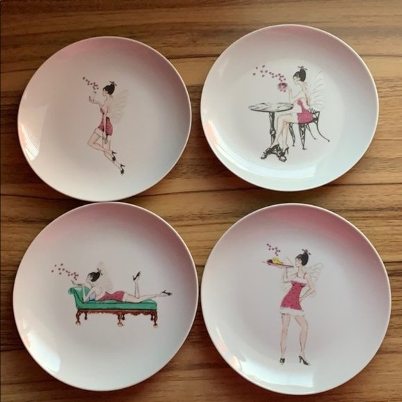 Macy's Other - Macy’s Holiday Fairy Dessert Plates Collectibles